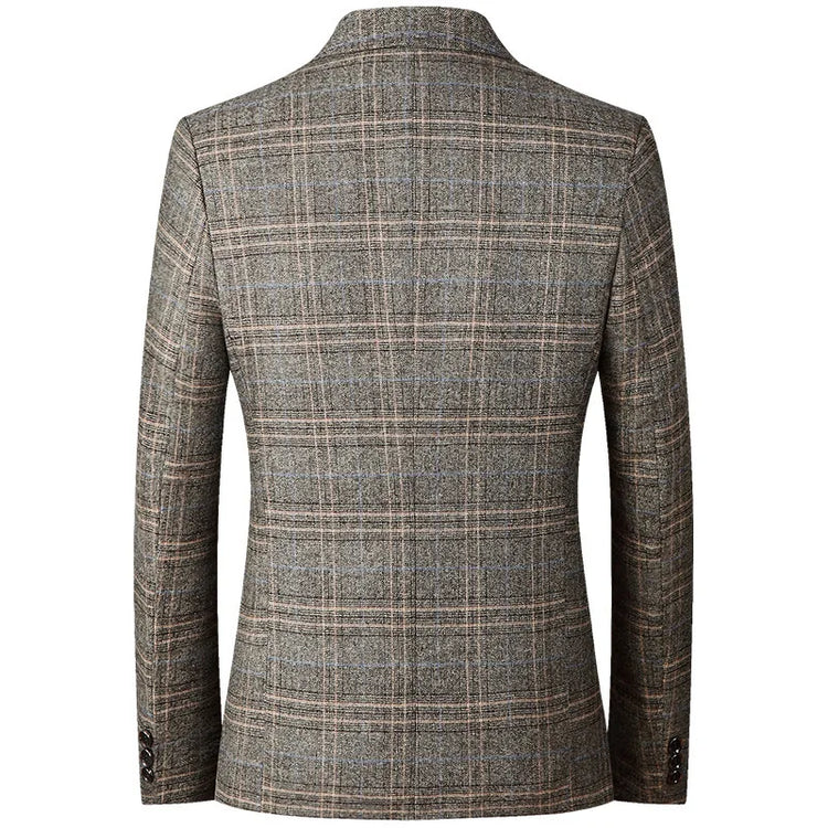 Striped Mens Blazer Casual Business Coat