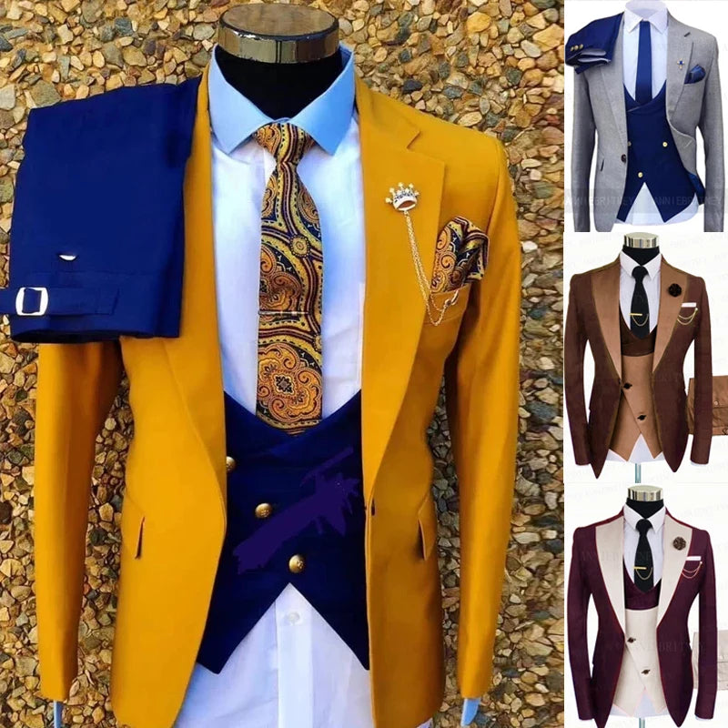 Custom Gray Wedding Suit Men Tuxedo Coat