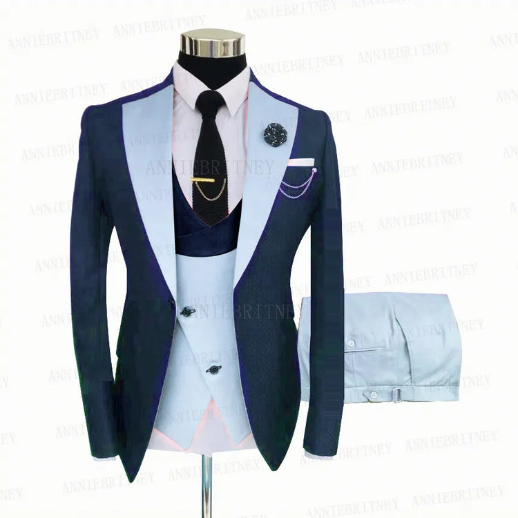 Custom Gray Wedding Suit Men Tuxedo Coat
