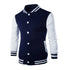 Wine Red Varsity Jacket Men Slim Fit