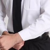 Hotel Doormen Staff Work Wear for men featuring a white uniform shirt with tie and rolled sleeves.