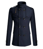 Men Wool Overcoat Long Woolen Coat Casual Mens Outerwear