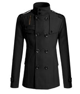 Men Wool Overcoat Long Woolen Coat Casual Mens Outerwear
