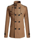 Men Wool Overcoat Long Woolen Coat Casual Mens Outerwear