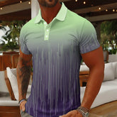 Mens Golf 3D Print Breathable Polo Shirt Wear