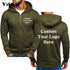Custom Logo Zip Hoodie Jacket Mens Coats