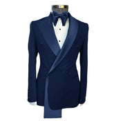 Men tuxedo blazer wedding suit peak lapel