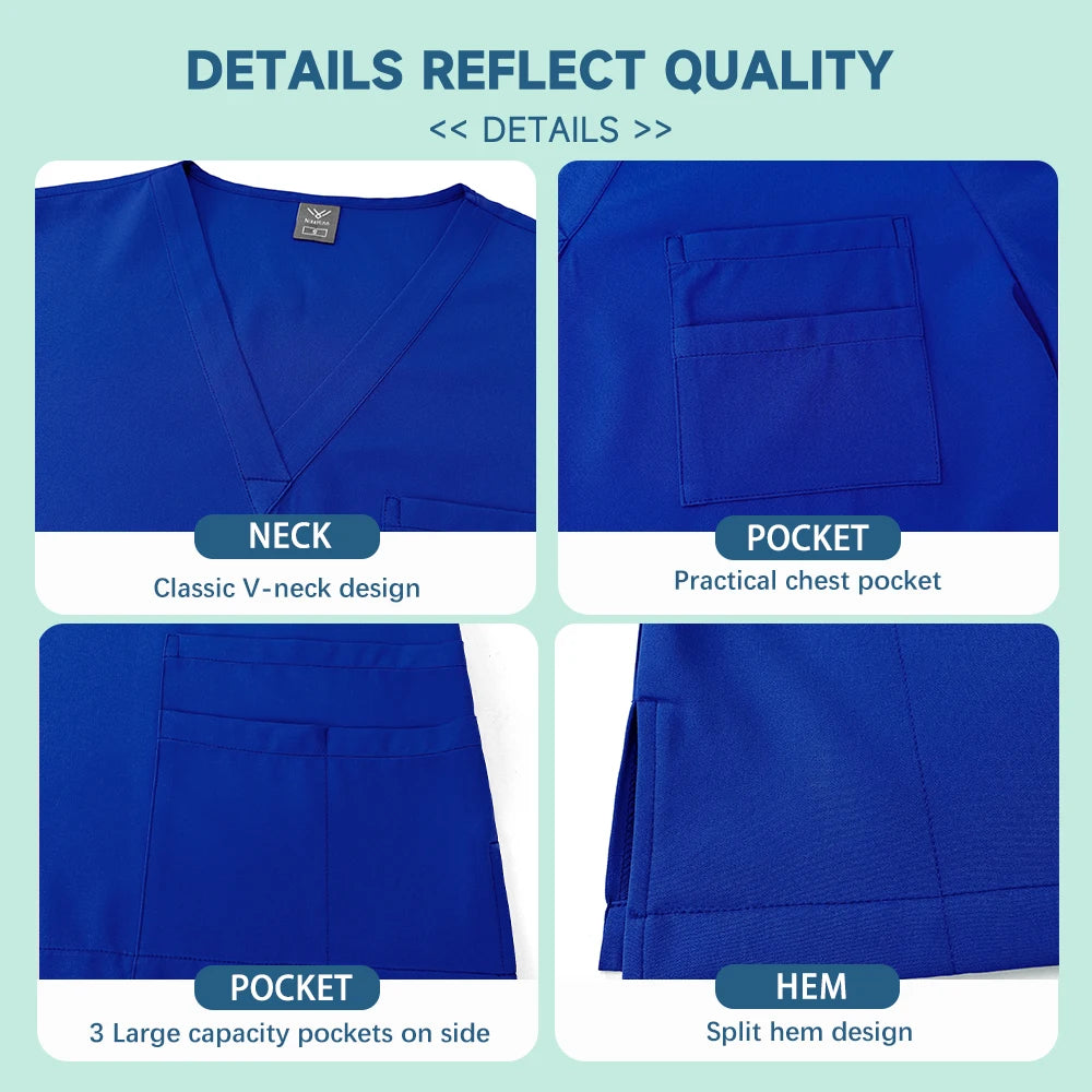 Unisex Medical Scrubs Uniform Set
