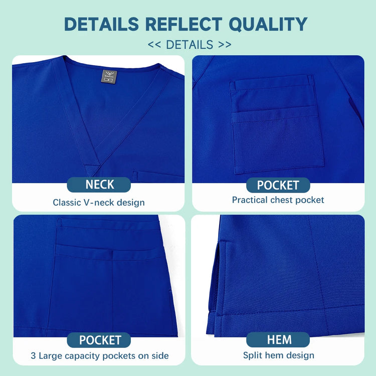 Unisex Medical Scrubs Uniform Set