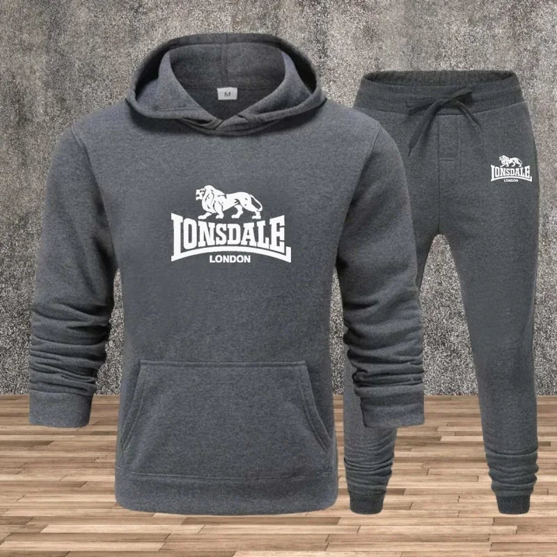 Mens Hoodie Sweatpants Casual Tracksuit Set