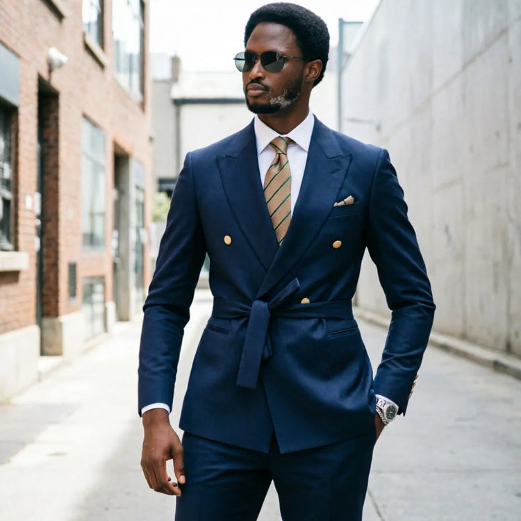 Green Double Breasted Mens Wedding Suit Tuxedo