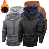 Mens Fleece Pullover Winter Hoodie Coat