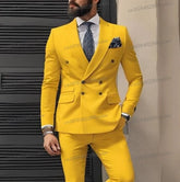 Pink Groom Wedding Tuxedo Suit 2025 Male