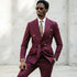 Green Double Breasted Mens Wedding Suit Tuxedo