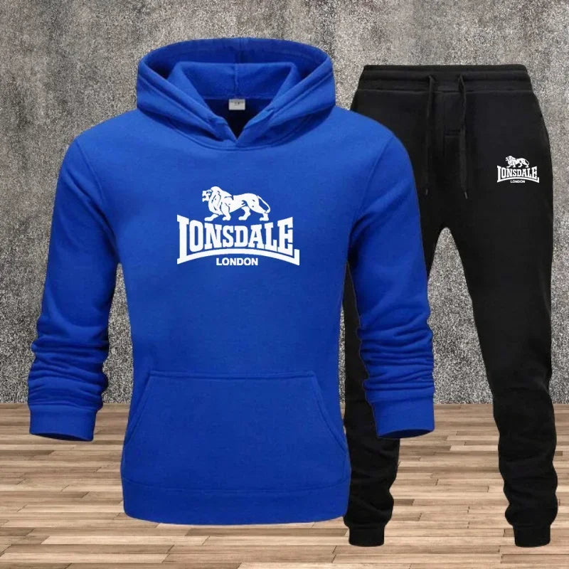 Mens Hoodie Sweatpants Casual Tracksuit Set