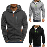 Mens slim fit zip hoodie sportswear wear