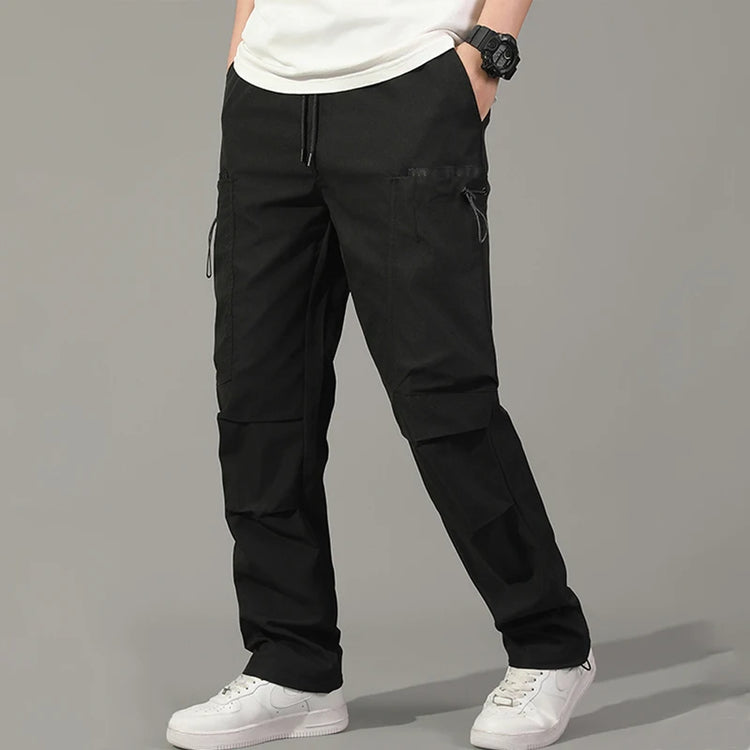 Mens Korean Cargo Pants Casual Multi Pocket Hiking