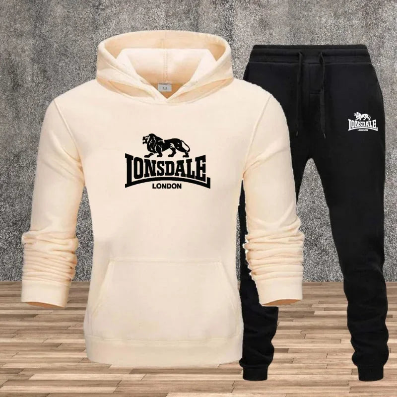 Mens Hoodie Sweatpants Casual Tracksuit Set