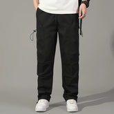 Mens Korean Cargo Pants Casual Multi Pocket Hiking