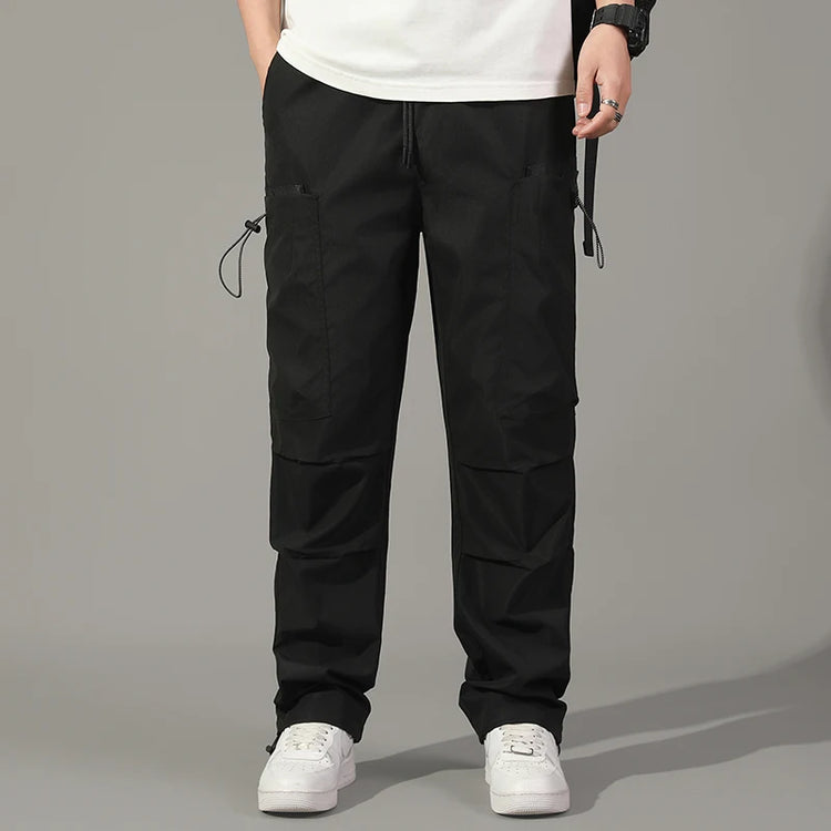 Mens Korean Cargo Pants Casual Multi Pocket Hiking