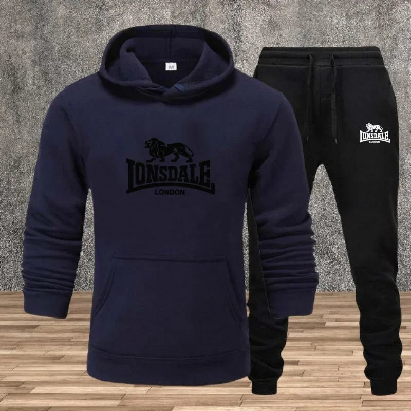 Mens Hoodie Sweatpants Casual Tracksuit Set