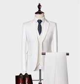 Men Slim Fit Luxury 3 Piece Wedding Suit Set Mens