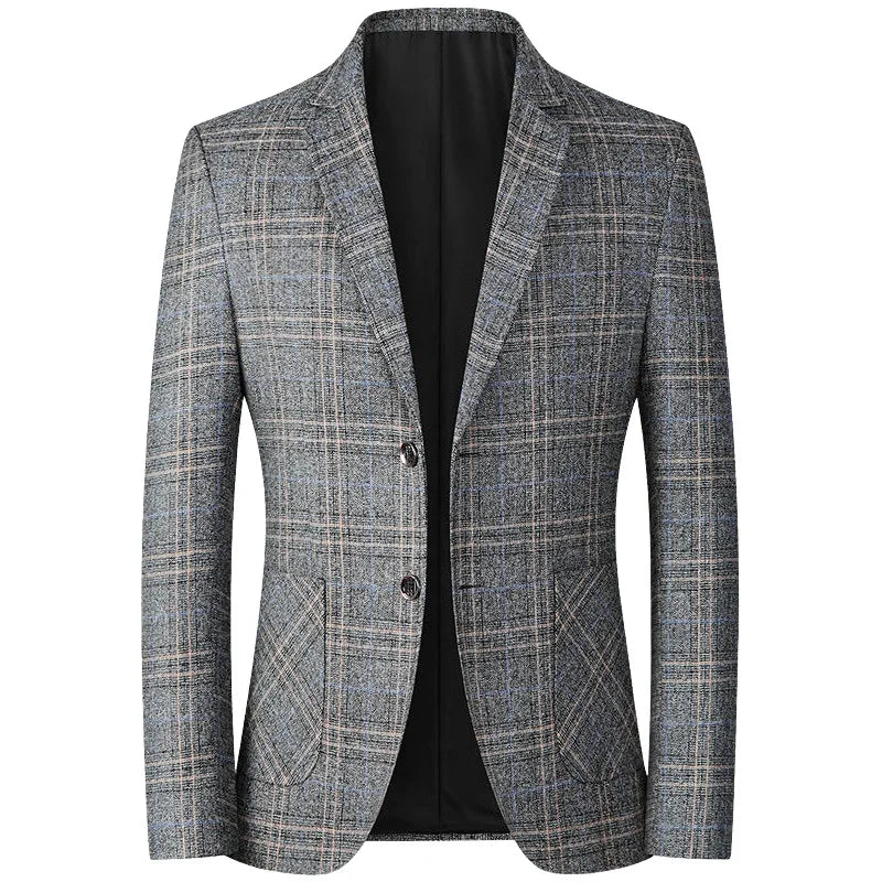 Striped Mens Blazer Casual Business Coat
