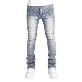 Men Straight-Leg Pearl Denim Pants