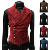 Mens Gothic Victorian Double Breasted Vest