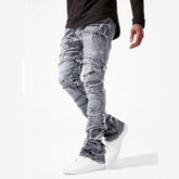 Mens Slim Fit Tassel Denim Trousers