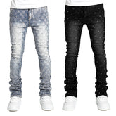 Men Straight-Leg Pearl Denim Pants