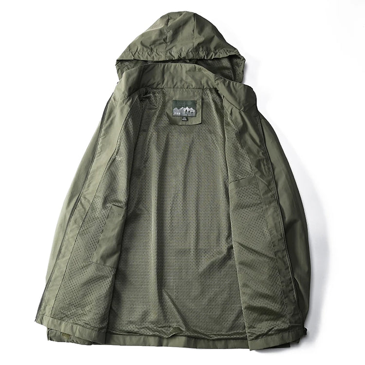 Men Tactical Waterproof Hooded Jacket 