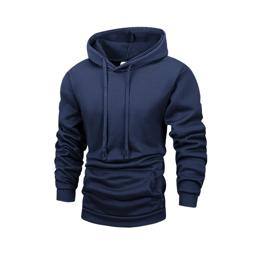 Mens Fleece Pullover Winter Hoodie Coat