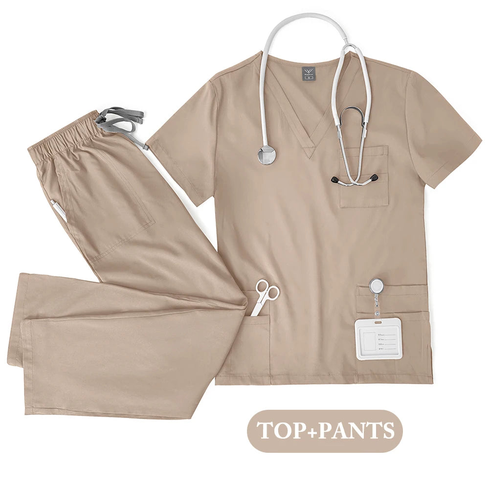 Unisex Medical Scrubs Uniform Set