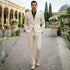 Mens Ivory Safari Formal Wedding Blazer