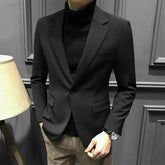 Mens Plaid Single Breasted Blazer