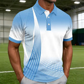 Mens Golf 3D Print Breathable Polo Shirt Wear