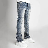 Men Straight-Leg Pearl Denim Pants