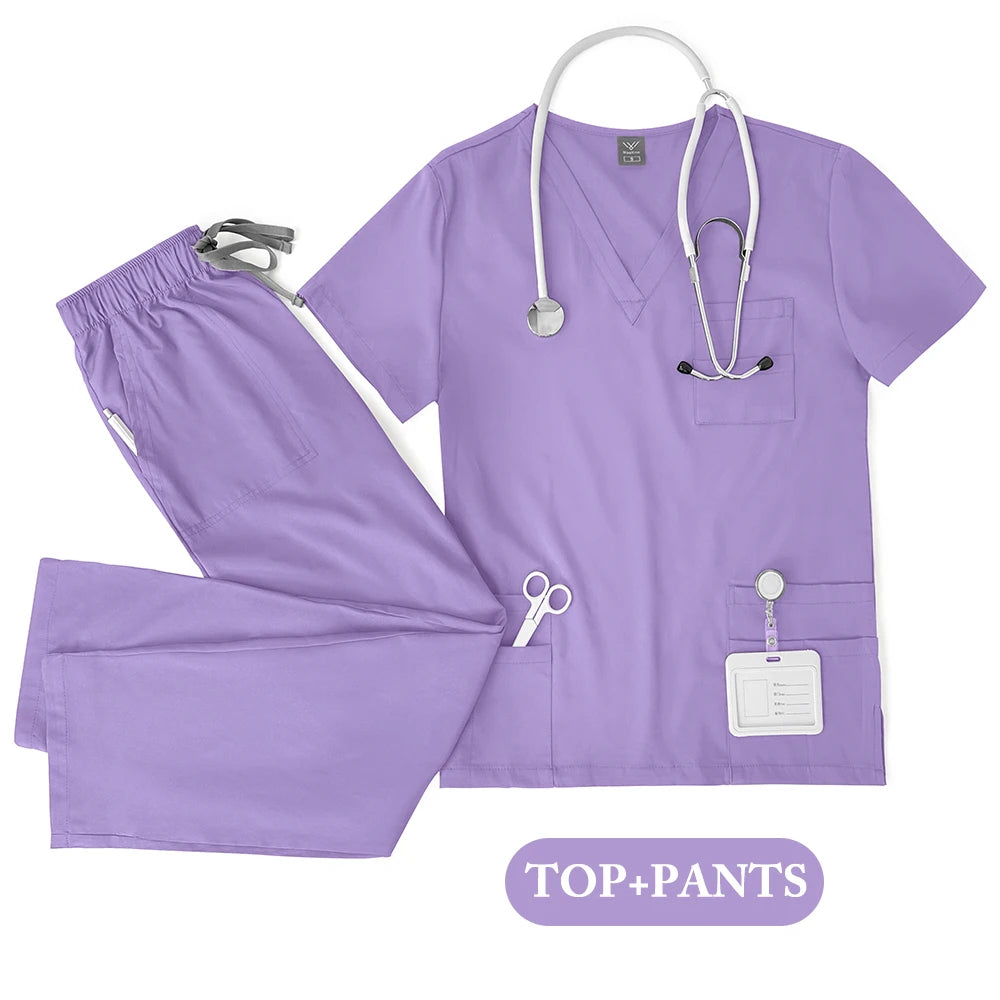 Unisex Medical Scrubs Uniform Set