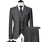 Men Slim Fit Luxury 3 Piece Wedding Suit Set Mens