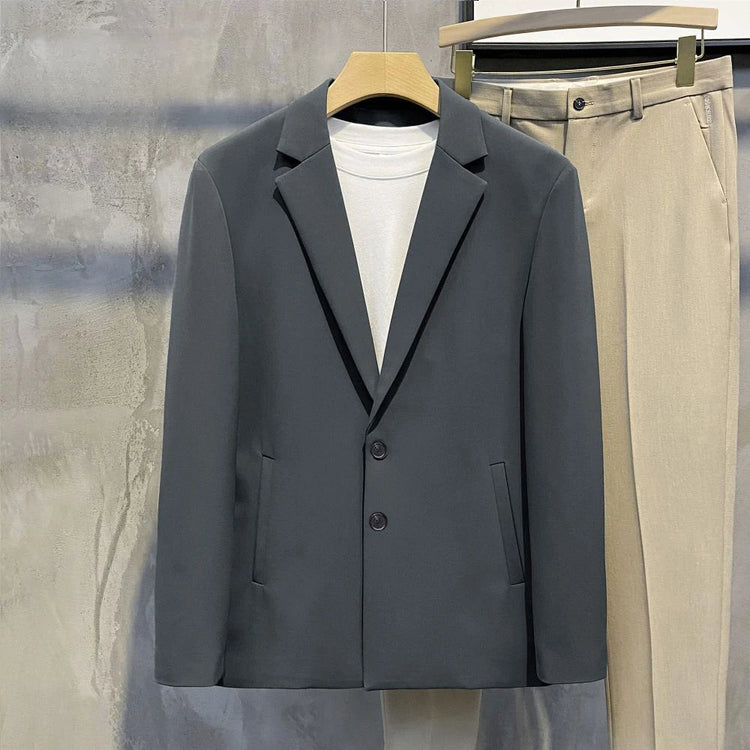 Mens Plaid Single Breasted Blazer
