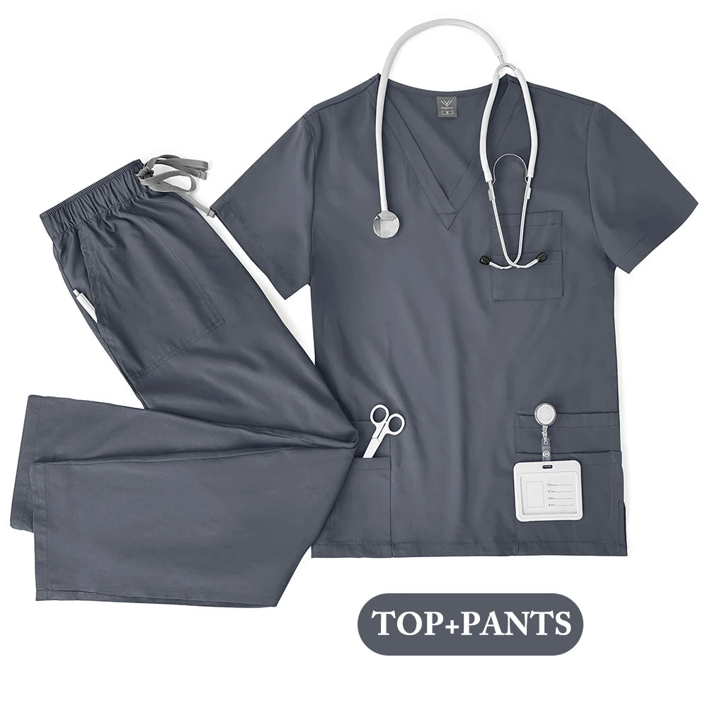 Unisex Medical Scrubs Uniform Set