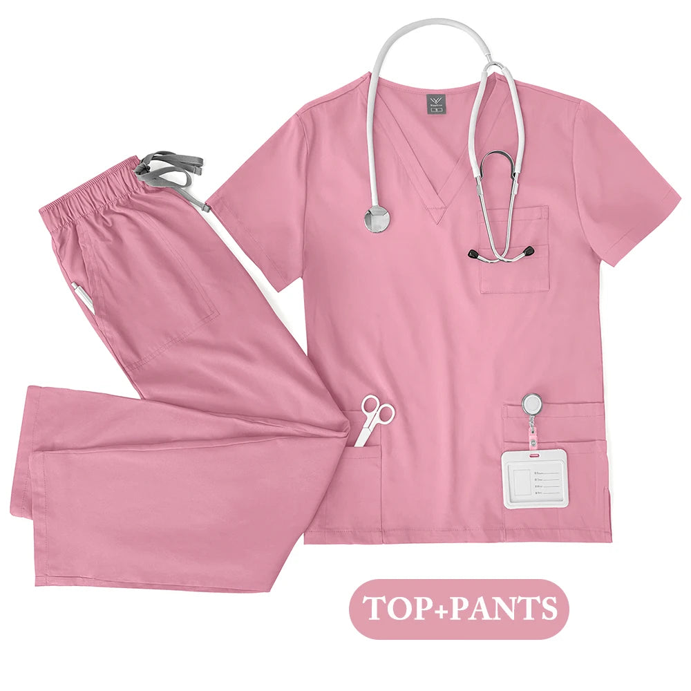 Unisex Medical Scrubs Uniform Set