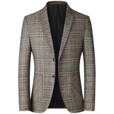 Striped Mens Blazer Casual Business Coat