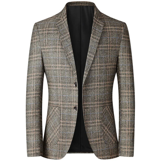Striped Mens Blazer Casual Business Coat