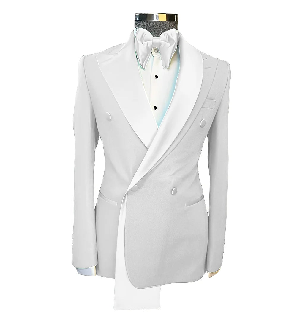 Men tuxedo blazer wedding suit peak lapel