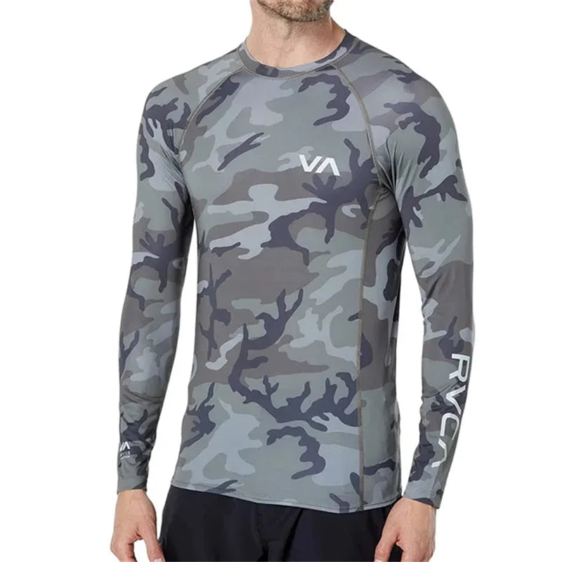 Unisex UV Surf Rash Guard Swim Shirt Top
