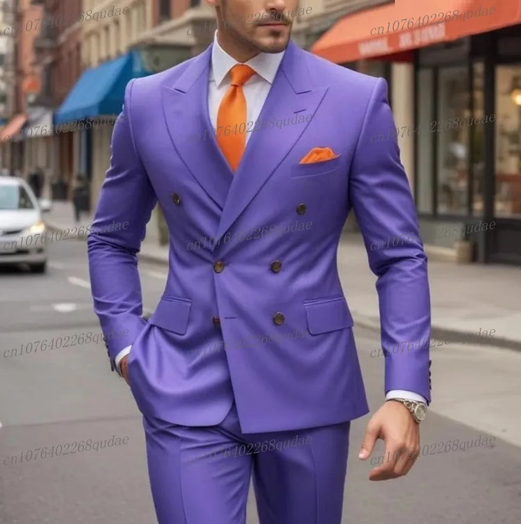 Pink Groom Wedding Tuxedo Suit 2025 Male