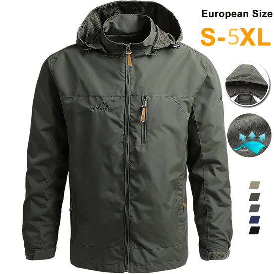 Men Tactical Waterproof Hooded Jacket 