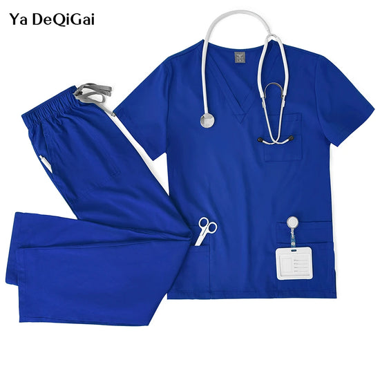 Unisex Medical Scrubs Uniform Set